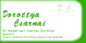 dorottya csarnai business card